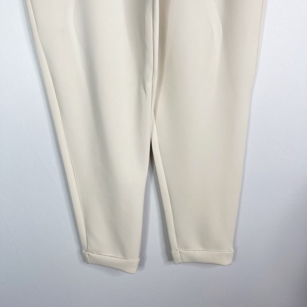 Express Womens Medium M Cream SuperSoft Double Knit Jogger Sandshell Ankle Pant - Picture 4 of 12